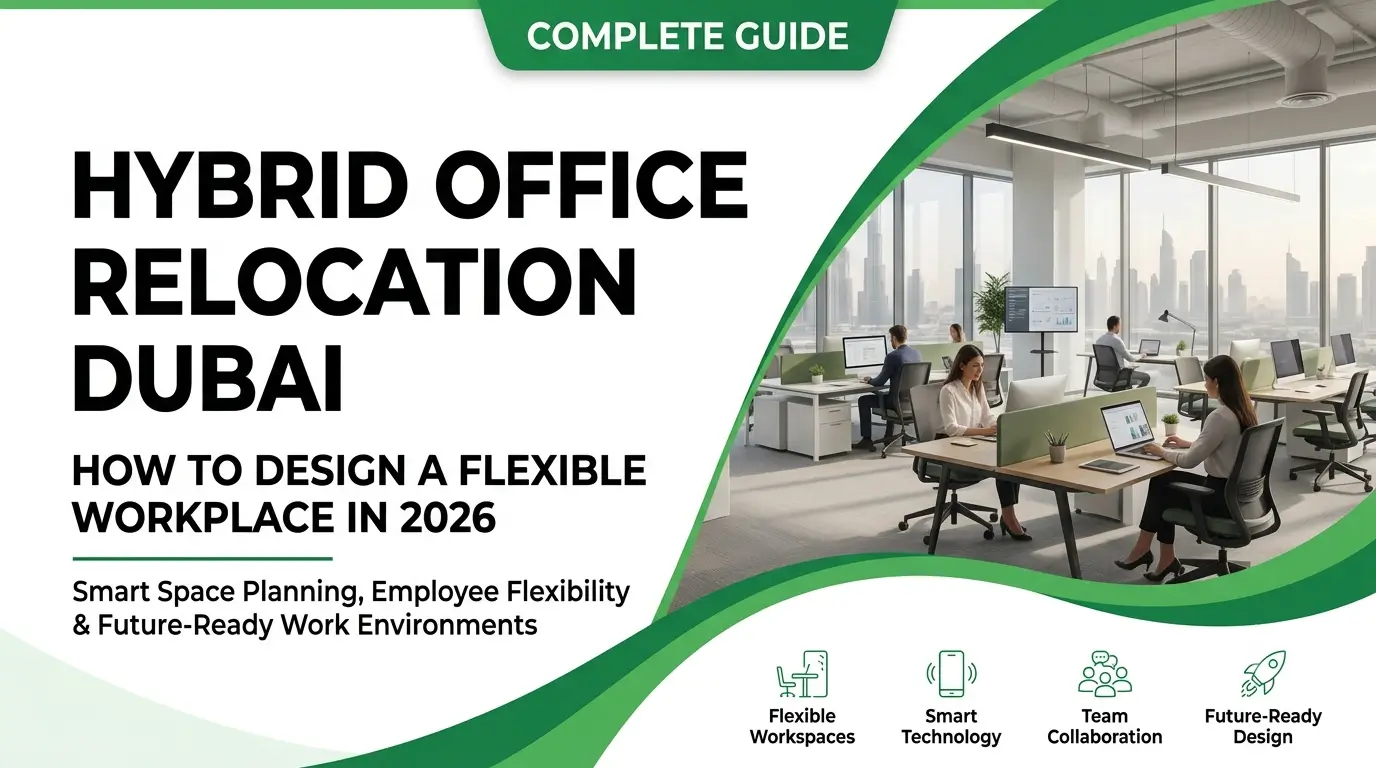 Modern Dubai office interior for hybrid workplace planning